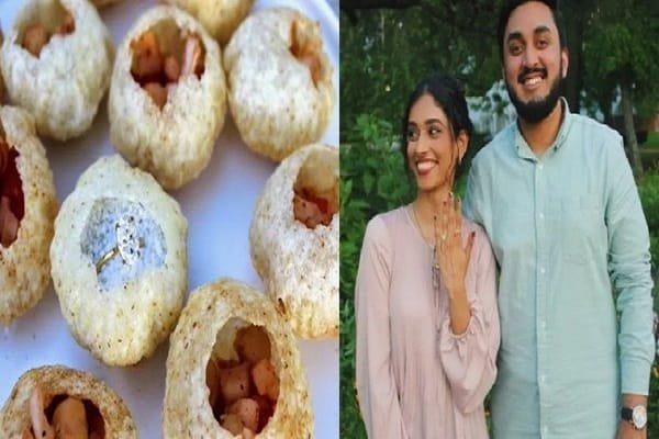 Rose नहीं गोलगप्पे में वेडिंग रिंग डालकर गर्लफ्रेंड को कर डाला प्रपोज Rose नहीं गोलगप्पे में वेडिंग रिंग डालकर गर्लफ्रेंड को कर डाला प्रपोज