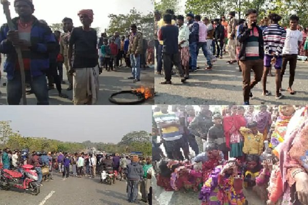 अज्ञात वाहन की टक्कर से युवक की मौत, आक्रोशित ग्रामीणों ने किया रोड जाम अज्ञात वाहन की टक्कर से युवक की मौत, आक्रोशित ग्रामीणों ने किया रोड जाम