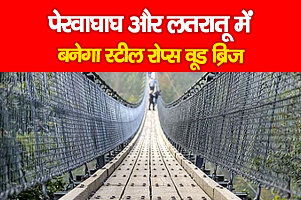 पेरवाघाघ और लतरातू में बनेगा स्टील रोप्स वूड ब्रिज पेरवाघाघ और लतरातू में बनेगा स्टील रोप्स वूड ब्रिज