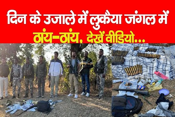 दिन के उजाले में लुकैया जंगल में ठांय-ठांय, देखें वीडियो.... दिन के उजाले में लुकैया जंगल में ठांय-ठांय, देखें वीडियो....