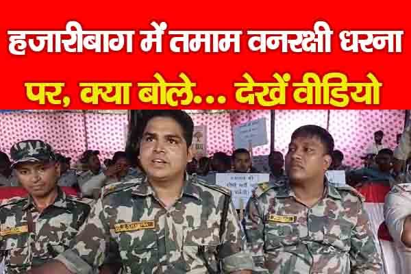 हजारीबाग में तमाम वनरक्षी धरना पर, क्या बोले... देखें वीडियो हजारीबाग में तमाम वनरक्षी धरना पर, क्या बोले... देखें वीडियो