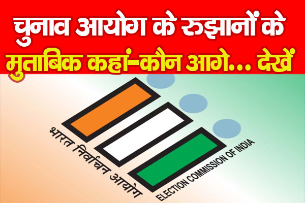 चुनाव आयोग के रुझानों के मुताबिक कहां-कौन आगे... देखें चुनाव आयोग के रुझानों के मुताबिक कहां-कौन आगे... देखें