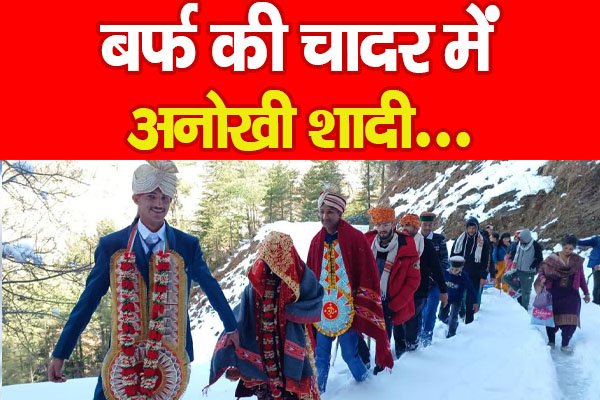 बर्फ की चादर में अनोखी शादी... बर्फ की चादर में अनोखी शादी...