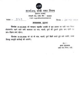 कल नहीं बिकेगा मांस-मछली-अंडा, आदेश जारी…