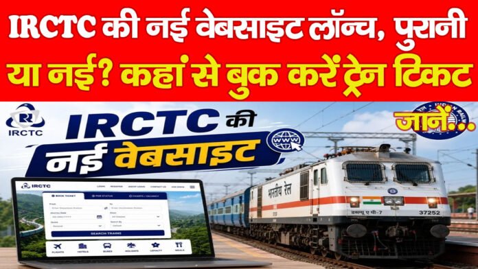 IRCTC की नई वेबसाइट लॉन्च, पुरानी या नई? कहां से बुक करें ट्रेन टिकट, जानें… IRCTC की नई वेबसाइट लॉन्च, पुरानी या नई? कहां से बुक करें ट्रेन टिकट, जानें…